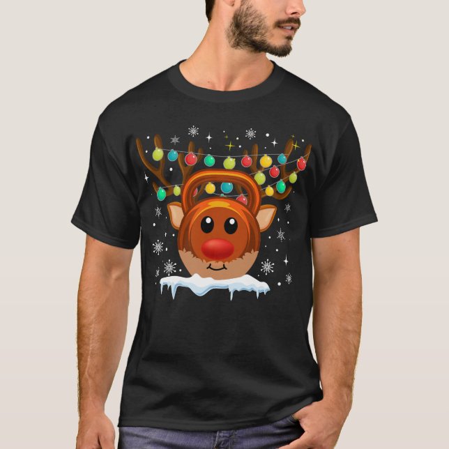Weihnachtsgymnastik-Rentier T-Shirt (Vorderseite)
