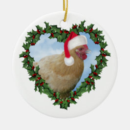 Weihnachtshähnchen * Buff Orpington Keramik Ornament