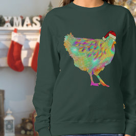 Weihnachtshähnchen Funny Psychedelic Hen Spaß Sweatshirt