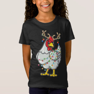Weihnachtshähnchen Rentier Antlers Lights Pajama F T-Shirt