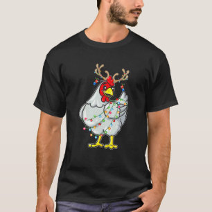 Weihnachtshähnchen Rentier Antlers Lights Pajama F T-Shirt