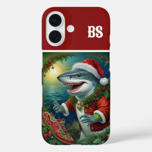 Weihnachtshai in Tarnung - Küstenvibes iPhone 16 Hülle