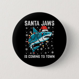 Weihnachtshai Weihnachtsmänner Weihnachtsmänner Ju Button
