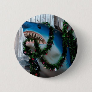 Weihnachtshaifischknopf Button