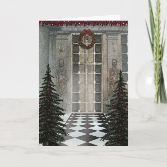 Weihnachtshall-Karte Feiertagskarte (Vorderseite)
