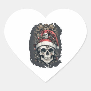 WeihnachtsHalloween Herz-Aufkleber