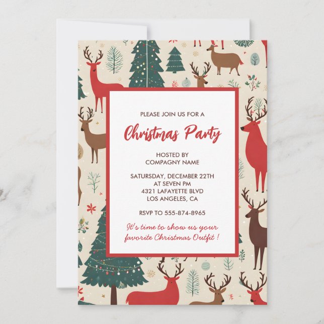 Weihnachtshändler für Party Einladungen (Vorderseite)