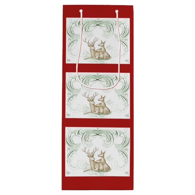 Weihnachtshändler Geschenktüte Für Weinflaschen (Vorderseite)