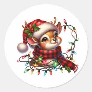Weihnachtshändler Runder Aufkleber