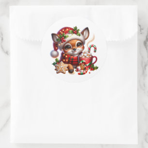 Weihnachtshändler Runder Aufkleber