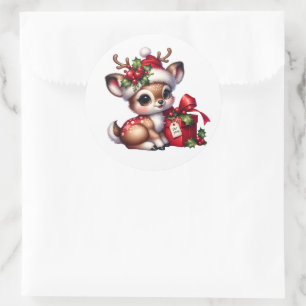 Weihnachtshändler Runder Aufkleber