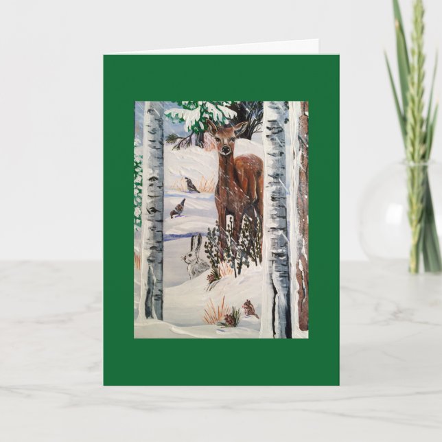 Weihnachtshändler und Freunde Feiertagskarte (Vorderseite)