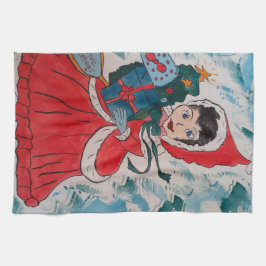 Weihnachtshandtuch des Weihnachtsmanns Geschirrtuch