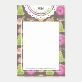 Weihnachtshandwasser-gefärbte Donut Erstgeschäft Post-it Klebezettel