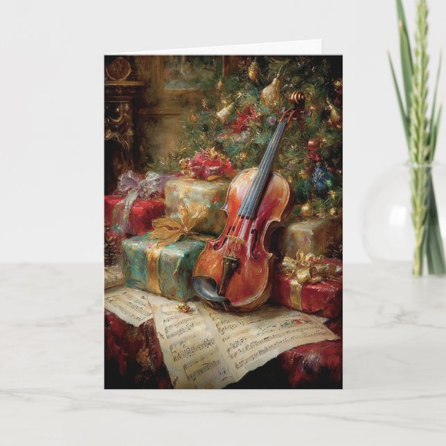 Weihnachtsharmonie Feiertagskarte (Vorderseite)