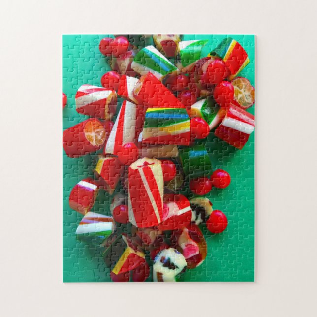 Weihnachtsharte Bonbons Puzzle (Vertikal)