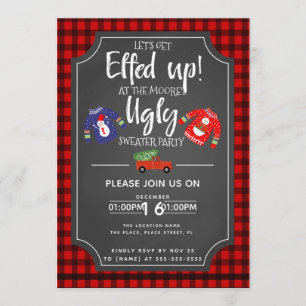 Weihnachtshässliches Einladung