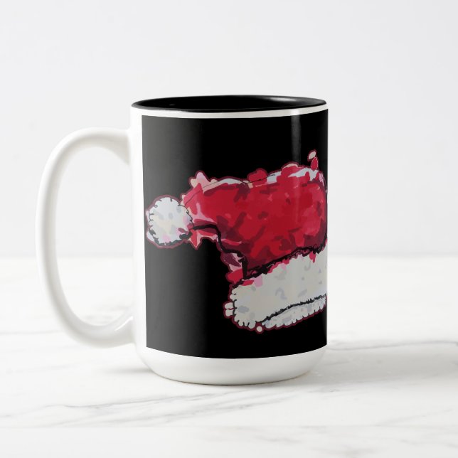 WeihnachtsHat Zweifarbige Tasse (Links)
