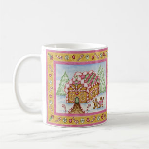 Weihnachtshaus aus Lebkuchen Kaffeetasse Geschenk