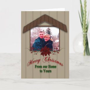 Weihnachtshaus - FOTO INSERT Feiertagskarte