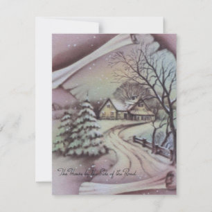 Weihnachtshaus Hütte Winter Feiertagskarte