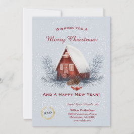 Weihnachtshaus-Logo Feiertagskarte