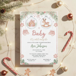 Weihnachtshaus-Ornament Baby Shower Einladung