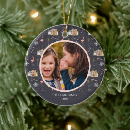 Weihnachtshaus Palm Tree Foto Keramik Ornament