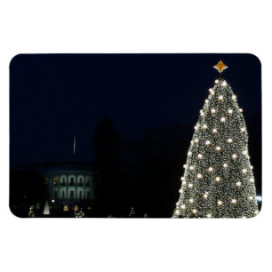 Weihnachtshaus und Nationalbaum Weihnachtsfeiertag Magnet