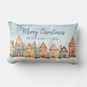 Weihnachtshäuser aus Lebkuchen Lendenkissen