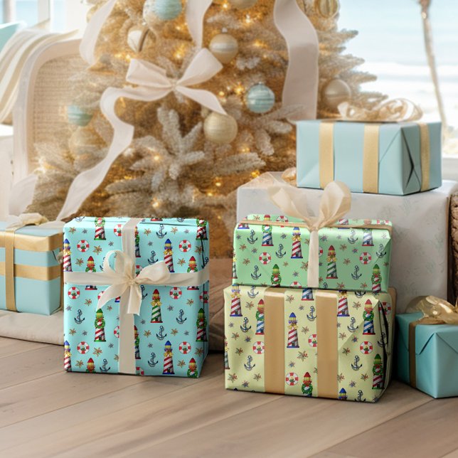 Weihnachtshäuser Nautical Geschenkpapier Set (Von Creator hochgeladen)