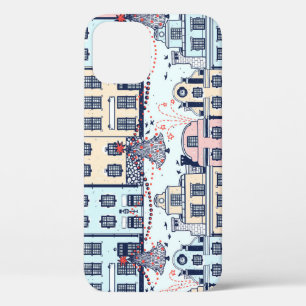Weihnachtshäuser, vintage festliches Muster. Case-Mate iPhone Hülle