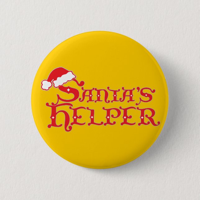 Weihnachtshelfer bunter Weihnachtsknopf/Abzeichen Button (Vorderseite)