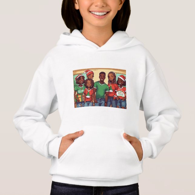 Weihnachtshemd für Kinder Hoodie (Vorderseite)