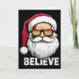 Weihnachtshemden für Kinder Jungen Männer Believe Karte