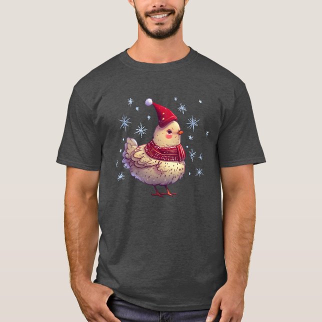 Weihnachtshenne witzig T-Shirt (Vorderseite)