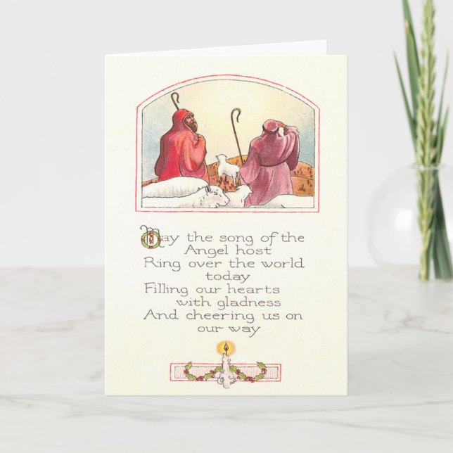 Weihnachtshepherden Feiertagskarte (Vorderseite)