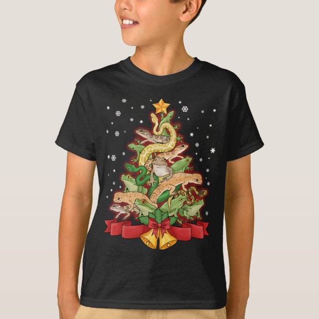 Weihnachtsherping Geschenk Herpetologie Frosch Sch T-Shirt (Vorderseite)