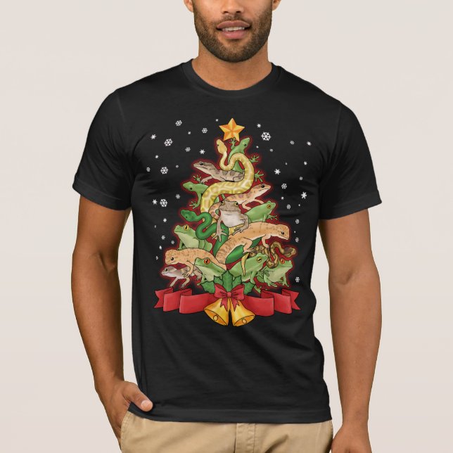 Weihnachtsherping Geschenk Herpetologie Frosch Sch T-Shirt (Vorderseite)