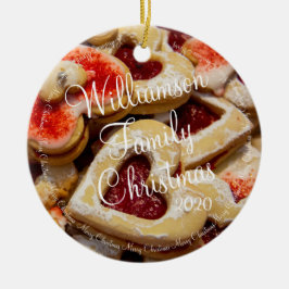 Weihnachtsherz geformt Zucker Cookie Keramik Ornament