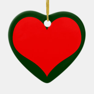 Weihnachtsherz Keramik Ornament