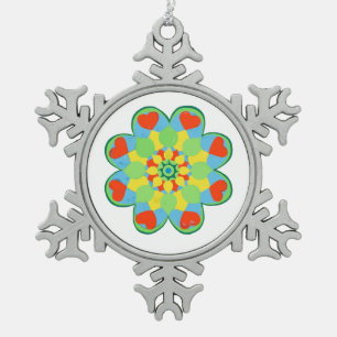 Weihnachtsherz Mandala Ornament