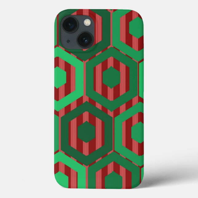 Weihnachtshexagonen Case-Mate iPhone Hülle (Rückseite)