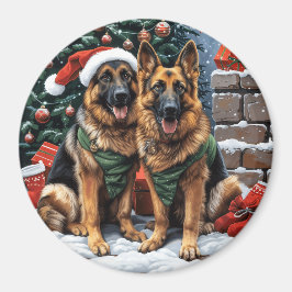 Weihnachtshirdhunde Magnet