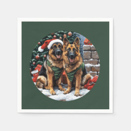 Weihnachtshirdhunde Serviette