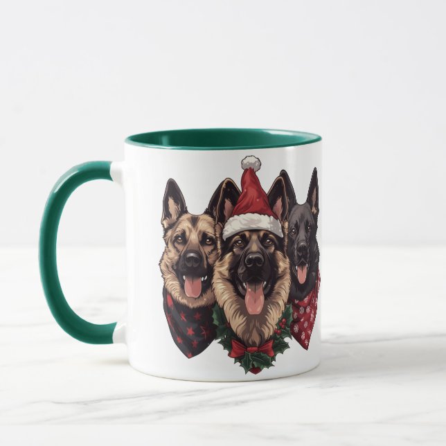 Weihnachtshirdhunde Tasse (Links)