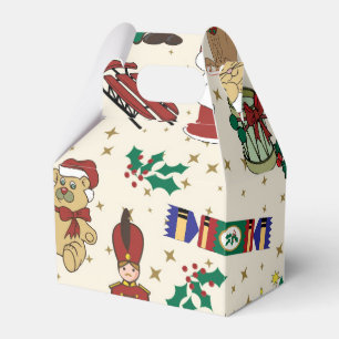 Weihnachtshirsch, Bär, Katze und Nussknacker Geschenkschachtel