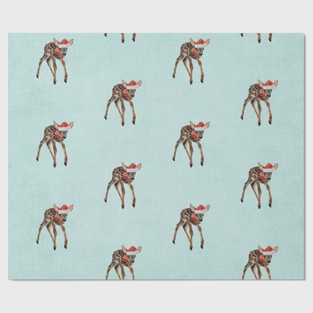 WEIHNACHTSHIRSCH Geschenkpapier (Flach)