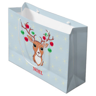 Weihnachtshirsch Große Geschenktüte