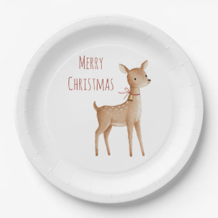 Weihnachtshirsch Pappteller
